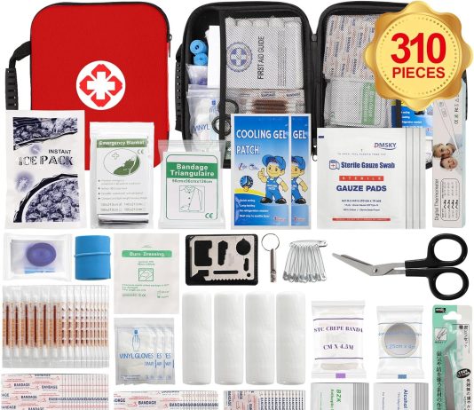 310pcs first aid kit for car emergency supplies mini waterproof compact bag for backpack camping equipment survival kit 