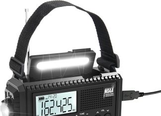 auto noaa digital 5000 weather radio with backlit lcd screen 5 way powered solar hand crank portable amfmshortwave emerg
