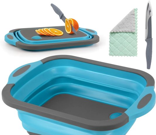 camping cutting board hi ninger collapsible cutting board with knife and towel foldable camping dishes sink space saving