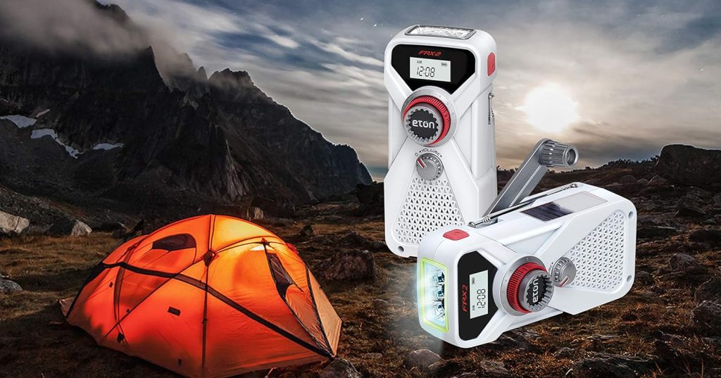 Eton American Red Cross FRX2 Hand Turbine AM/FM/NOAA Weather Radio with USB Smartphone Charger and LED Flashlight