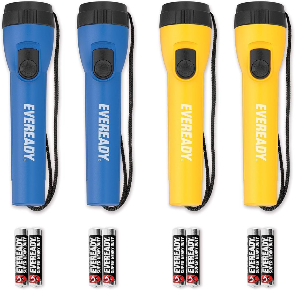 Eveready LED Flashlight (8-Pack) Bright Reliable Flashlights for General Purpose, Great for Camping, Car, Emergency Storm Power Outage Handheld Flashlight (Batteries Included)