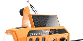 forteclear 5000mah hand crank solar emergency radio 3w led flashlightreading lamp weather radio noaaamfm portable radio