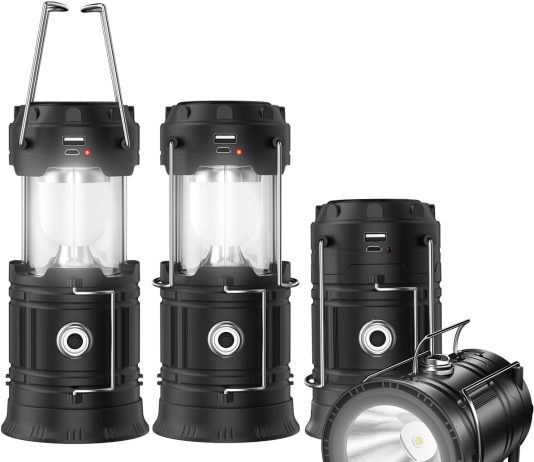 2023 upadte solar lantern flashlights charging for phone usb rechargeable led camping lantern collapsible portable for e