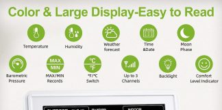 baldr weather station wireless indoor outdoor digital colorful thermometer with atomic clock wireless home weather stati 1