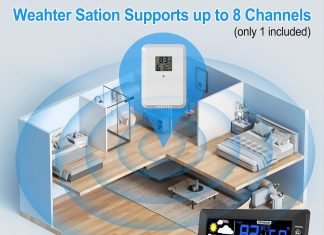 urageuxy weather station wireless indoor outdoor thermometer 83 inch color display digital home weather station wireless 1