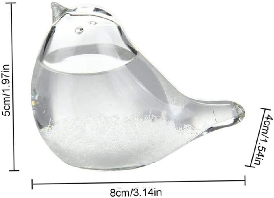 Weather Station Glass, Storm Glass Weather Forecaster Bird Shape Liquid Barometer Weather Predictor for Home Decor Gift