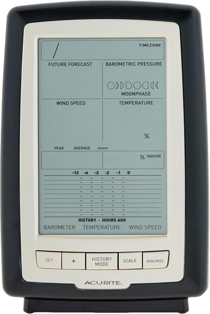 acurite notos 3 in 1 weather station with wind temperature and humidity 00638a3 black and metal 1