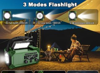 10000mah emergency weather radio with solar charging hand crank radio solar radio portable radio amfmnoaa radio led flas 1