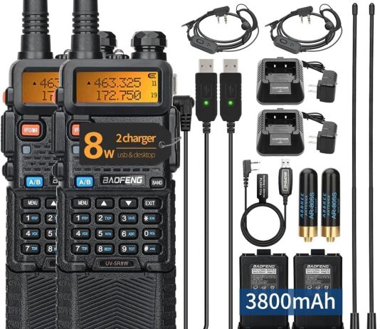 baofeng radio uv 5r 8w ham radio long range uv5r dual band handheld high power 3800mah rechargeable walkie talkies handh