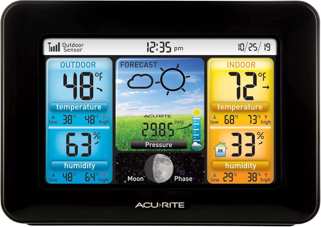 AcuRite 02041M Color Weather Station with Forecast, Temperature, Humidity,White