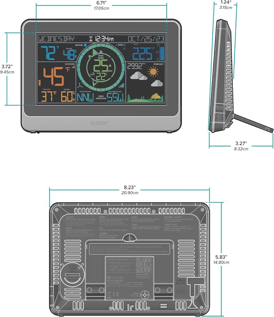 La Crosse Technology 328-1415 Wireless Professional Color Weather Station with Cyclone Sensor