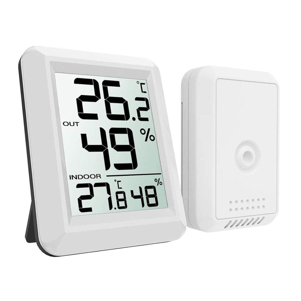 Digital Indoor Outdoor Thermometer Hygrometer Wireless Weather Station, Temperature Humidity Monitor with 328ft Range Remote Sensor, ℃/℉ Switch for Home, School, Office, Bedroom, Baby Room (Type A) Digital Indoor Outdoor Thermometer Hygrometer Wireless Weather Station, Temperature Humidity Monitor with 328ft Range Remote Sensor, ℃/℉ Switch for Home, School, Office, Bedroom, Baby Room (Type A)