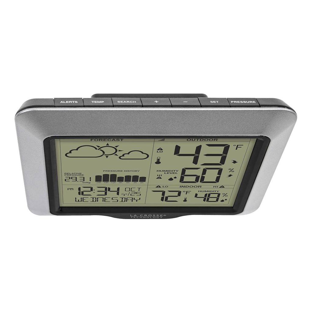 La Crosse Technology Advanced Wireless Weather Station: Dynamic Icons, Barometric Pressure, Atomic Time, Temperature/Humidity Gauge, Recording, Stylish Display, Fast Reception  Long Range (330 Feet)