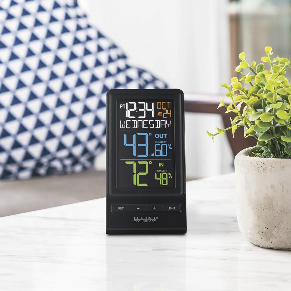 La Crosse Technology M82738 Color Temperature  Humidity Station with Bonus Display, Black