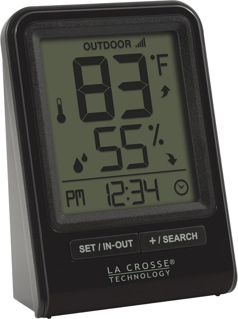 La Crosse Technology M82738 Color Temperature  Humidity Station with Bonus Display, Black