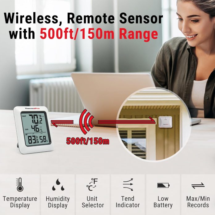 thermopro-tp60-digital-hygrometer-outdoor-thermometer-wireless-temperature-and-humidity-gauge-monitor-room-thermometer-w-9