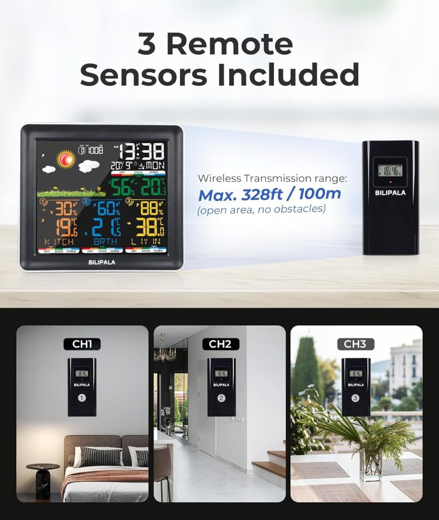 Weather Stations Wireless Indoor Outdoor Multiple Sensors