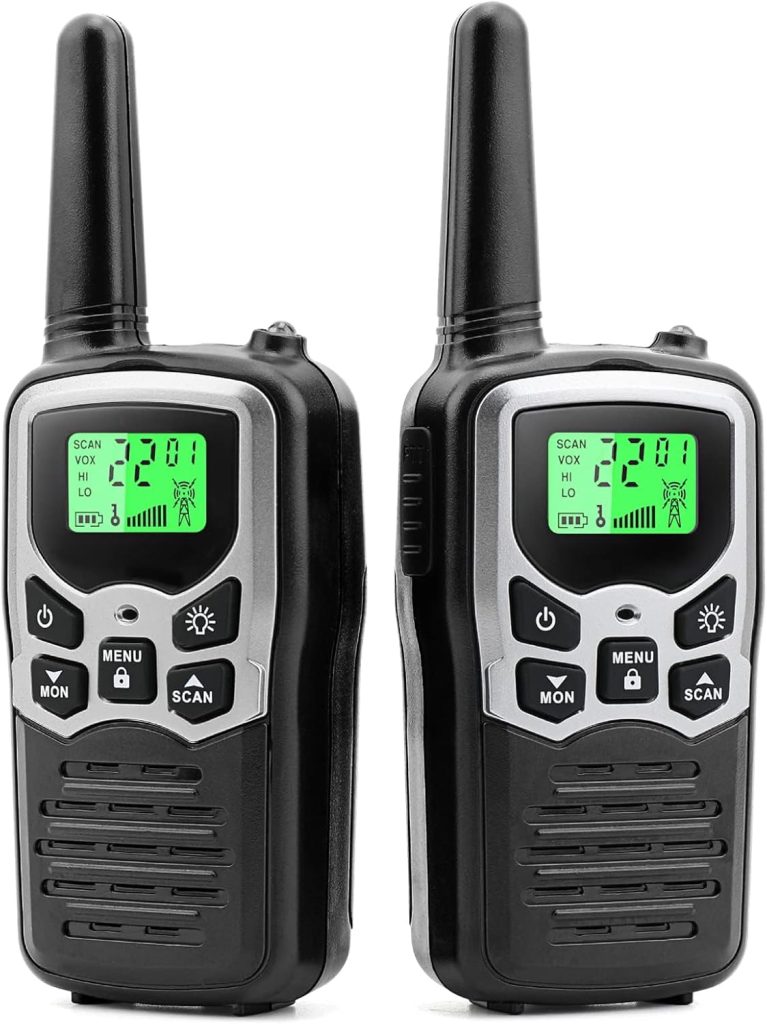 Walkie Talkies, MOICO Long Range Walkie Talkies for Adults with 22 FRS Channels, Family Walkie Talkie with LED Flashlight VOX LCD Display for Hiking Camping Trip (Orange 2 Pack) Walkie Talkies, MOICO Long Range Walkie Talkies for Adults with 22 FRS Channels, Family Walkie Talkie with LED Flashlight VOX LCD Display for Hiking Camping Trip (Orange 2 Pack)