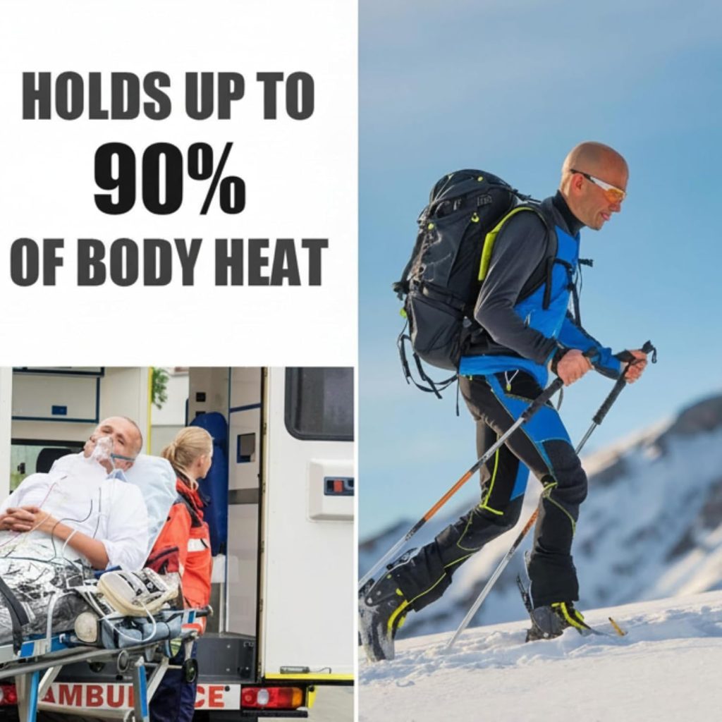 Macarrie 100 Pack 2 Size Emergency Thermal Blanket Survival - Emergency Blankets Silver Foil for Outdoors Camping Hiking First Aid Adult, 82 x 63, 82 x 51 (100 Pieces) Macarrie 100 Pack 2 Size Emergency Thermal Blanket Survival - Emergency Blankets Silver Foil for Outdoors Camping Hiking First Aid Adult, 82 x 63, 82 x 51 (100 Pieces)