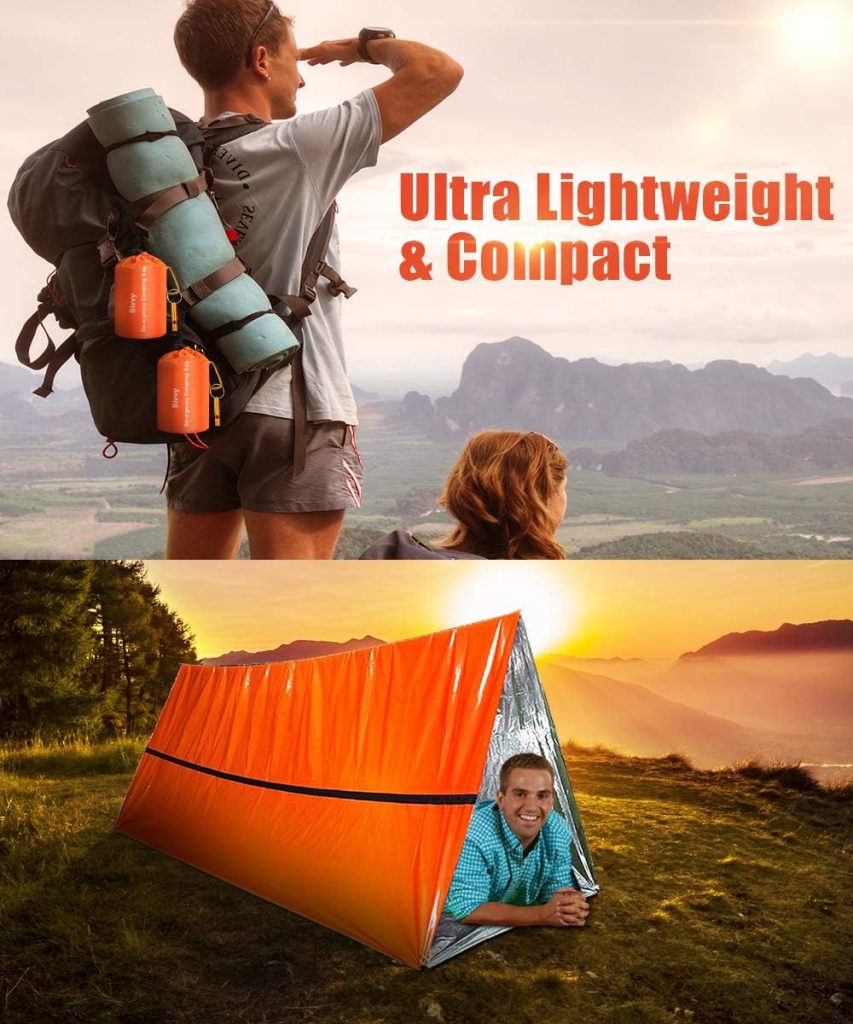 Timok Emergency Sleeping Bags Thermal-Emergency-Blankets Ultralight Space Blankets Survival Waterproof Bivy Sack Multi-Purpose Survival Gear for Hiking, Camping, First Aid Kits, Outdoor Survival Gear Timok Emergency Sleeping Bags Thermal-Emergency-Blankets Ultralight Space Blankets Survival Waterproof Bivy Sack Multi-Purpose Survival Gear for Hiking, Camping, First Aid Kits, Outdoor Survival Gear