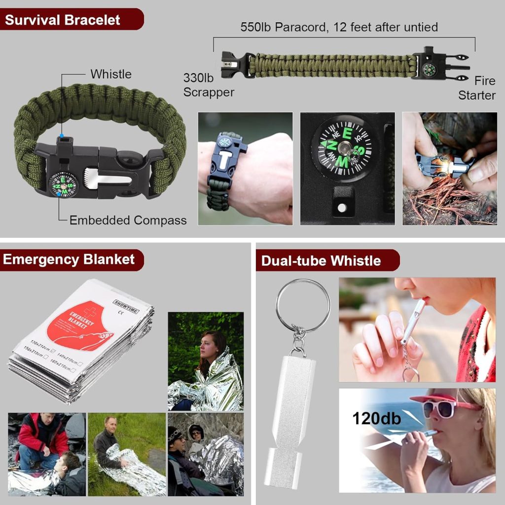 Gifts for Men Christmas - 118-in-1 Survival Kits - Military-Grade Survival Gear for Outdoor Adventures, Disaster Preparedness, Car/Home/Office Emergency Kit with First Aid Supplies Gifts for Men Christmas - 118-in-1 Survival Kits - Military-Grade Survival Gear for Outdoor Adventures, Disaster Preparedness, Car/Home/Office Emergency Kit with First Aid Supplies