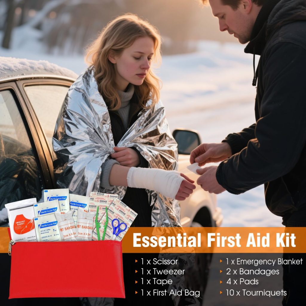 Emergency Car Kit,Roadside Emergency Tool Kit for Vehicle Truck with Air Compressor Jumper Cable First Aid Kit,Winter Auto Road Side Kit Women Men Car Travel Safety Assistance Survival Essentials Kit Emergency Car Kit,Roadside Emergency Tool Kit for Vehicle Truck with Air Compressor Jumper Cable First Aid Kit,Winter Auto Road Side Kit Women Men Car Travel Safety Assistance Survival Essentials Kit