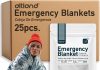 Altland 25 Pack of Emergency Blankets – Bulk Heat Reflective Blankets for Winter Survival Kits, Disaster Preparedness, Cold Weather Camping, and Homeless Care Packages