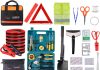Vetoos Car Roadside Emergency Kit with Jumper Cables, Auto Vehicle Safety Road Side Assistance Kits, Winter Car Kit Essentials for Women and Men, with Car Repair Tool Set, Folding Survival Shovel Home |