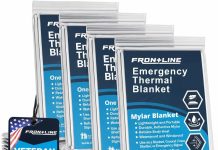 Mylar Emergency Blankets 4 Pack 54″ x 84″, Thermal Survival Space Blanket Mylar Emergency Blankets Pack 54" x 84", Thermal Survival Space Blanket
