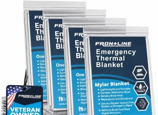 Mylar Emergency Blankets Pack 54" x 84", Thermal Survival Space Blanket