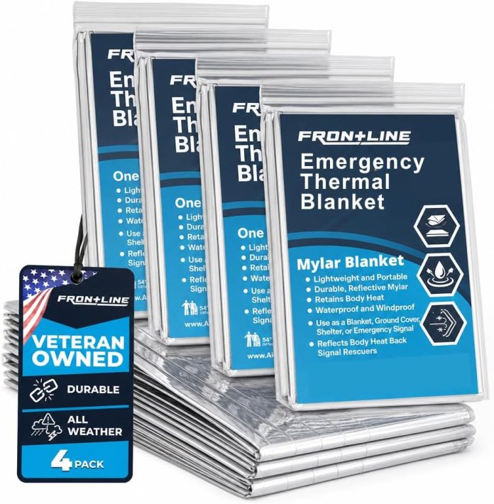 Mylar Emergency Blankets Pack 54" x 84", Thermal Survival Space Blanket Mylar Emergency Blankets Pack 54" x 84", Thermal Survival Space Blanket