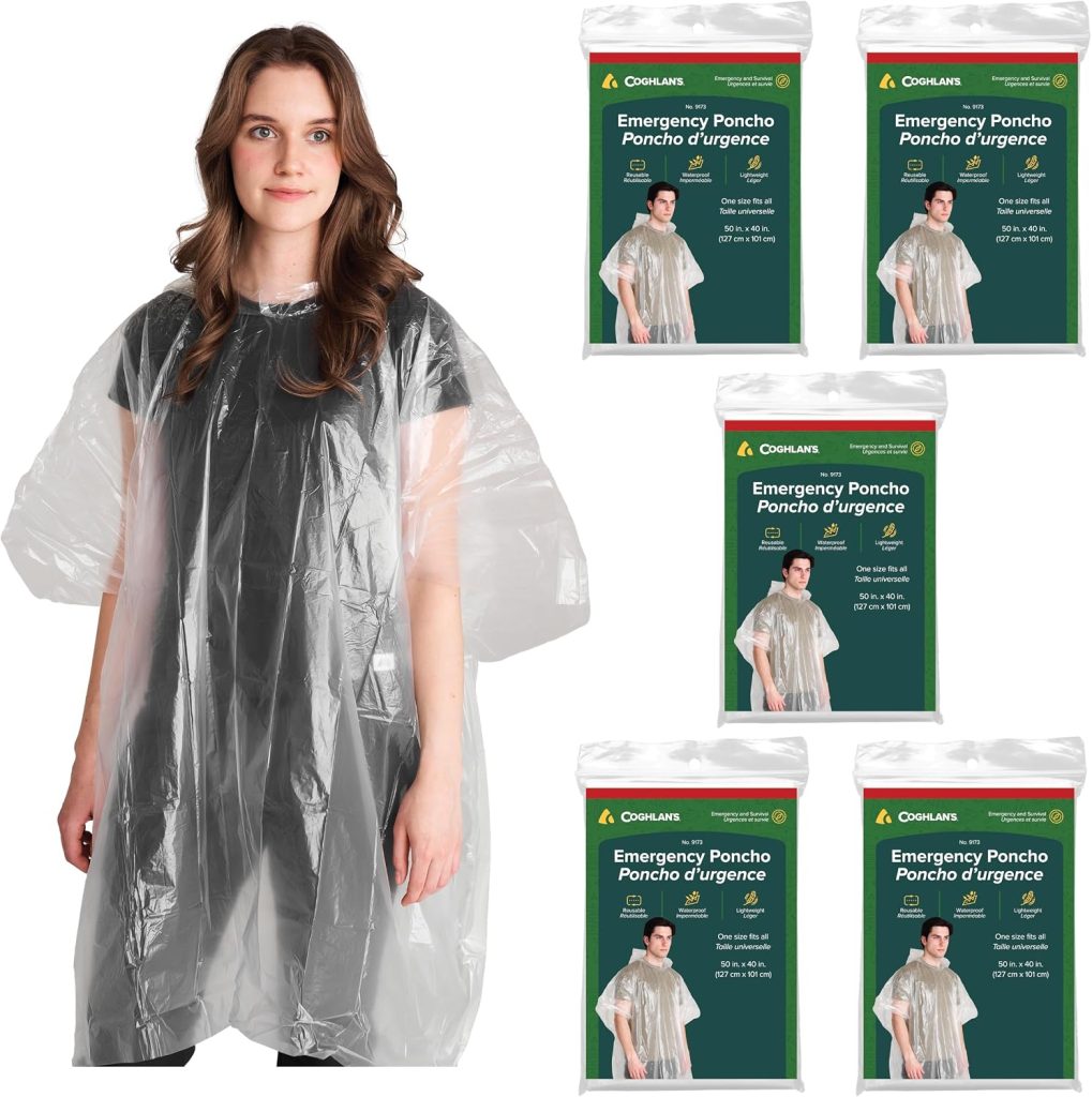 Coghlan's Rain Ponchos, 1/5-Pack | Waterproof, Compact, Storm Poncho, Gear for Outdoor Adventures, Camping Essentials review | Vanessa Davison Coghlan's Rain Ponchos,/5-Pack | Waterproof, Compact, Storm Poncho, Gear for Outdoor Adventures, Camping Essentials