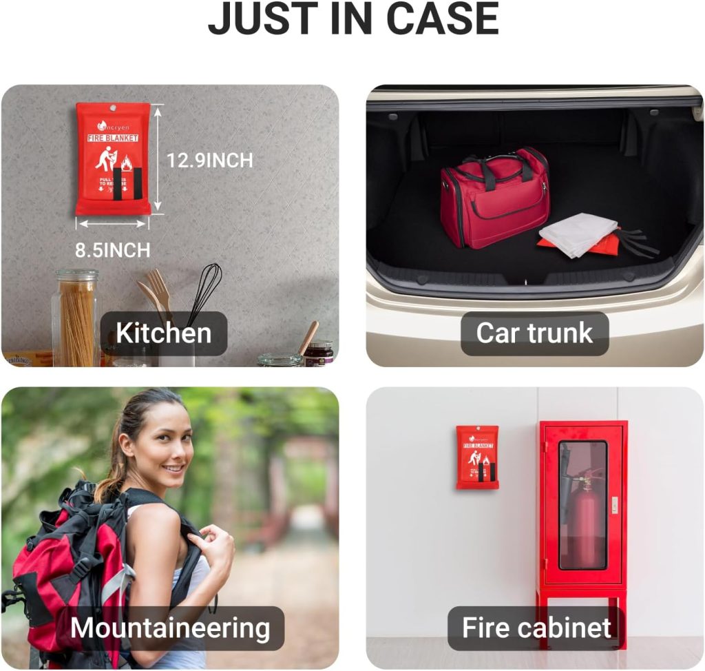 Lancryen Emergency Fire Blanket, Fire Extinguisher Blanket, Fire Suppression Fabric, Flame Retardant Towel Fire Safety Cloth for Home, Kitchen, School, Grill, Car, Office, Warehouse(40” x 40”) review | Vanessa Davison Lancryen Emergency Fire Blanket, Fire Extinguisher Blanket, Fire Suppression Fabric, Flame Retardant Towel Fire Safety Cloth