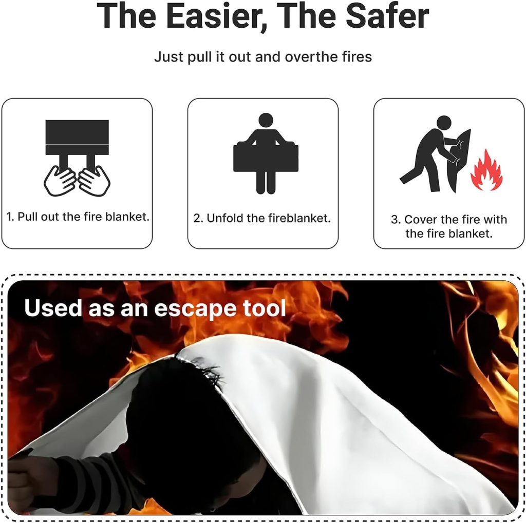 Lancryen Emergency Fire Blanket, Fire Extinguisher Blanket, Fire Suppression Fabric, Flame Retardant Towel Fire Safety Cloth for Home, Kitchen, School, Grill, Car, Office, Warehouse(40” x 40”) review | Vanessa Davison Lancryen Emergency Fire Blanket, Fire Extinguisher Blanket, Fire Suppression Fabric, Flame Retardant Towel Fire Safety Cloth