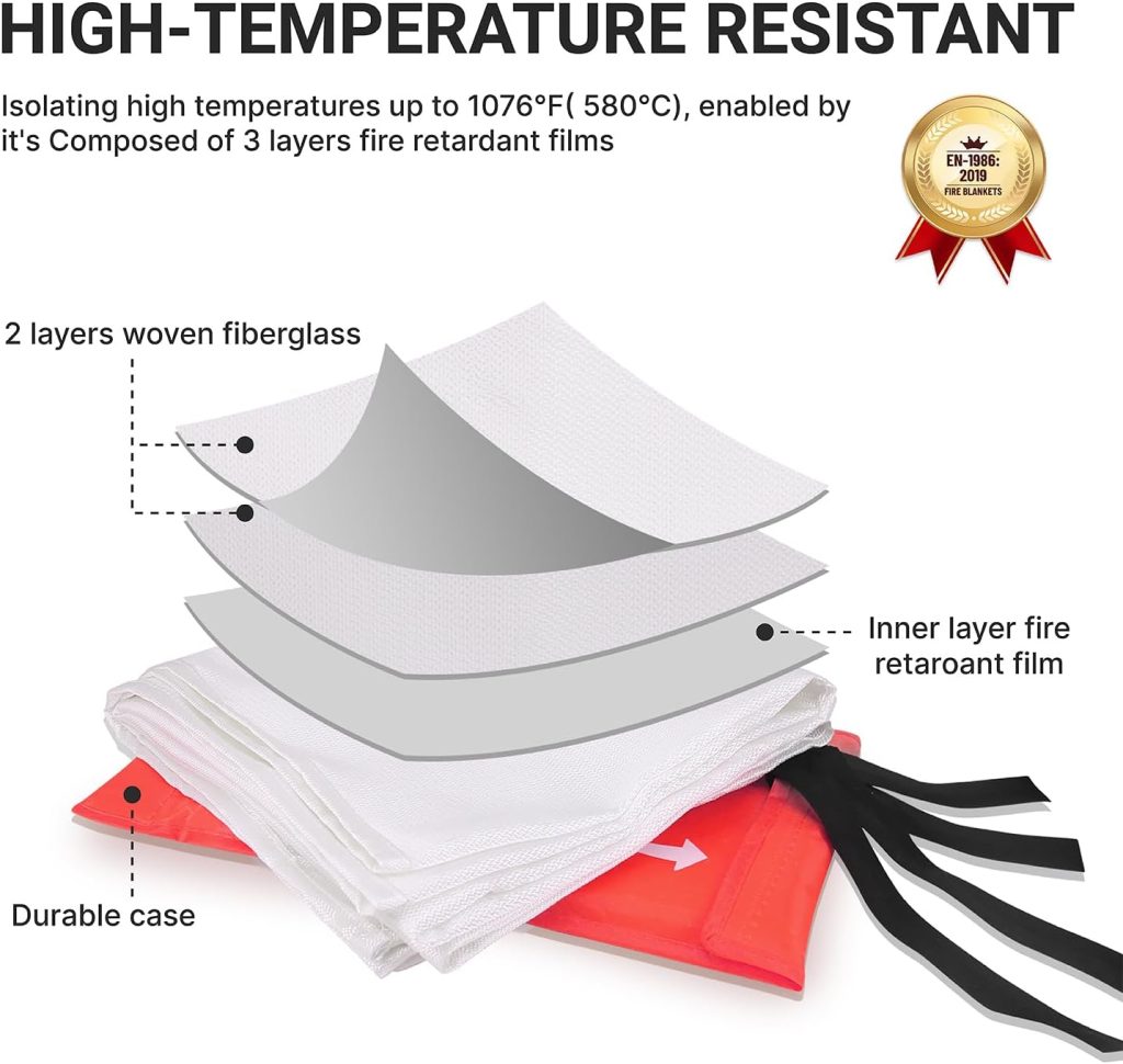 Lancryen Emergency Fire Blanket, Fire Extinguisher Blanket, Fire Suppression Fabric, Flame Retardant Towel Fire Safety Cloth for Home, Kitchen, School, Grill, Car, Office, Warehouse(40” x 40”) review | Vanessa Davison Lancryen Emergency Fire Blanket, Fire Extinguisher Blanket, Fire Suppression Fabric, Flame Retardant Towel Fire Safety Cloth