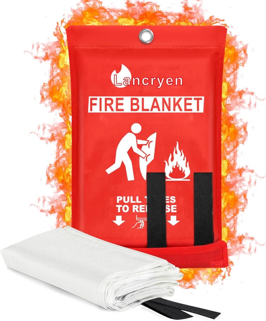 Lancryen Emergency Fire Blanket, Fire Extinguisher Blanket, Fire Suppression Fabric, Flame Retardant Towel Fire Safety Cloth for Home, Kitchen, School, Grill, Car, Office, Warehouse(40” x 40”) review | Vanessa Davison Lancryen Emergency Fire Blanket, Fire Extinguisher Blanket, Fire Suppression Fabric, Flame Retardant Towel Fire Safety Cloth